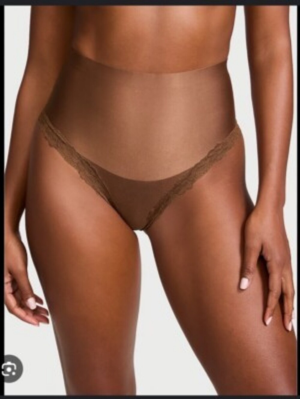 5 Victoria Secret Smoothing Lace Trim Shimmer Thongs